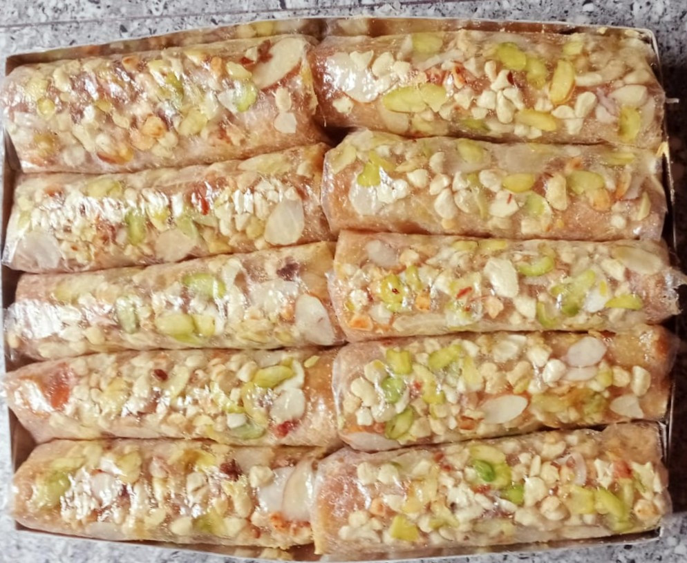 Kaju Badam Pista Dryfruits Putharekulu ( 3 Inch Size )
