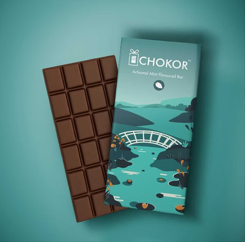 Artisanal Mint Flavoured Chocolate Bar