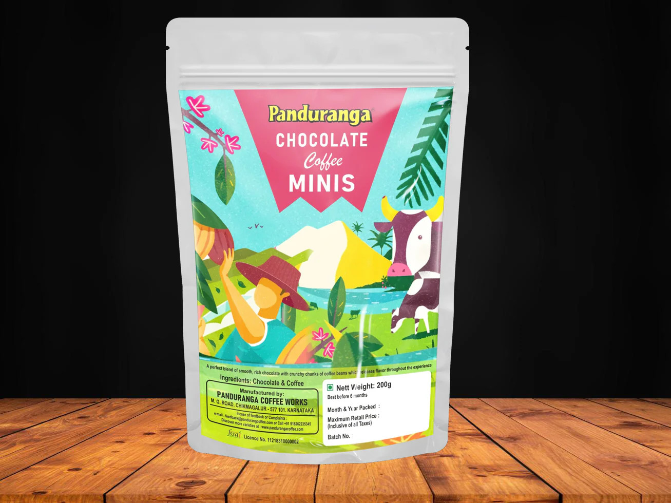 Unique Coffee Chocolate With Crunchy Coffee Powder