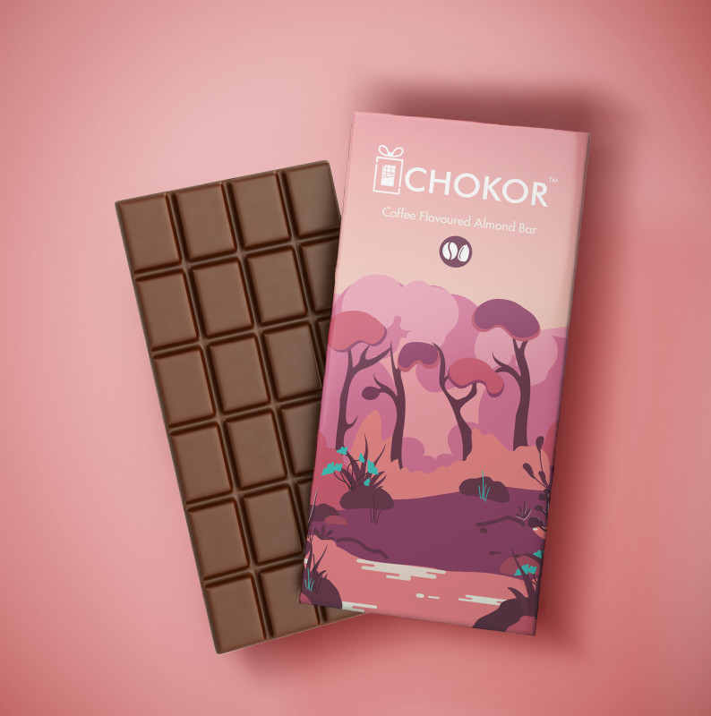 Coffee Flavoured Almond Chocolate Bar