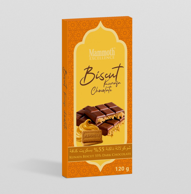 Mammoth Excellence Biscuit Kunafa Chocolate (Pack of 2)